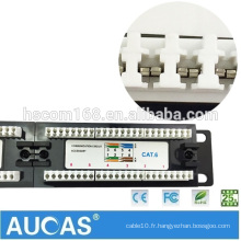 Factory Directly Supply 110 Type Double IDC UTP RJ45 Cat6 24 Port Patch Panel